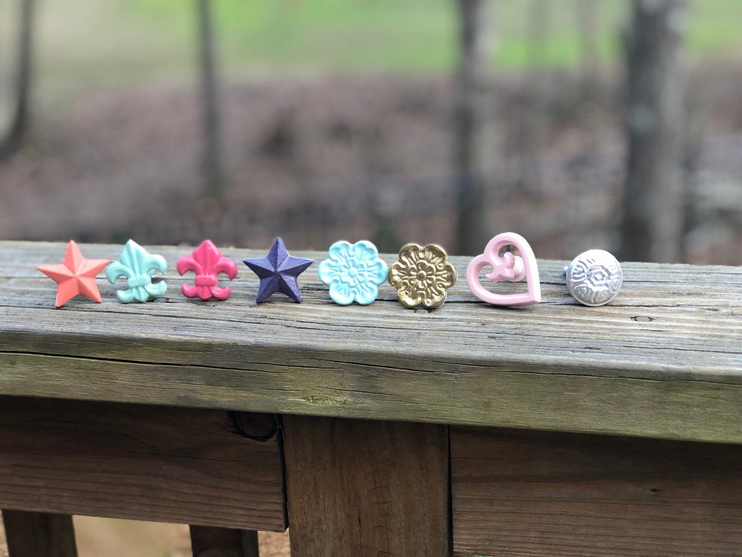 Knobs/Star Metal Knobs/pick COLOR/Shabby chic knobs/Metal Cabinet Knob/Drawer Pulls Drawer Knobs Cabinet Knobs