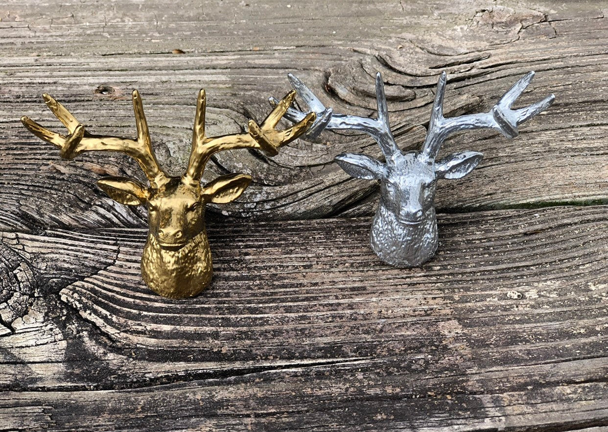 SALE/Deer metal Knobs/Deer Metal Knobs/pick COLOR/Shabby chic knobs/Deer Metal Cabinet Knob/Drawer Pulls Drawer Knobs Cabinet Knobs