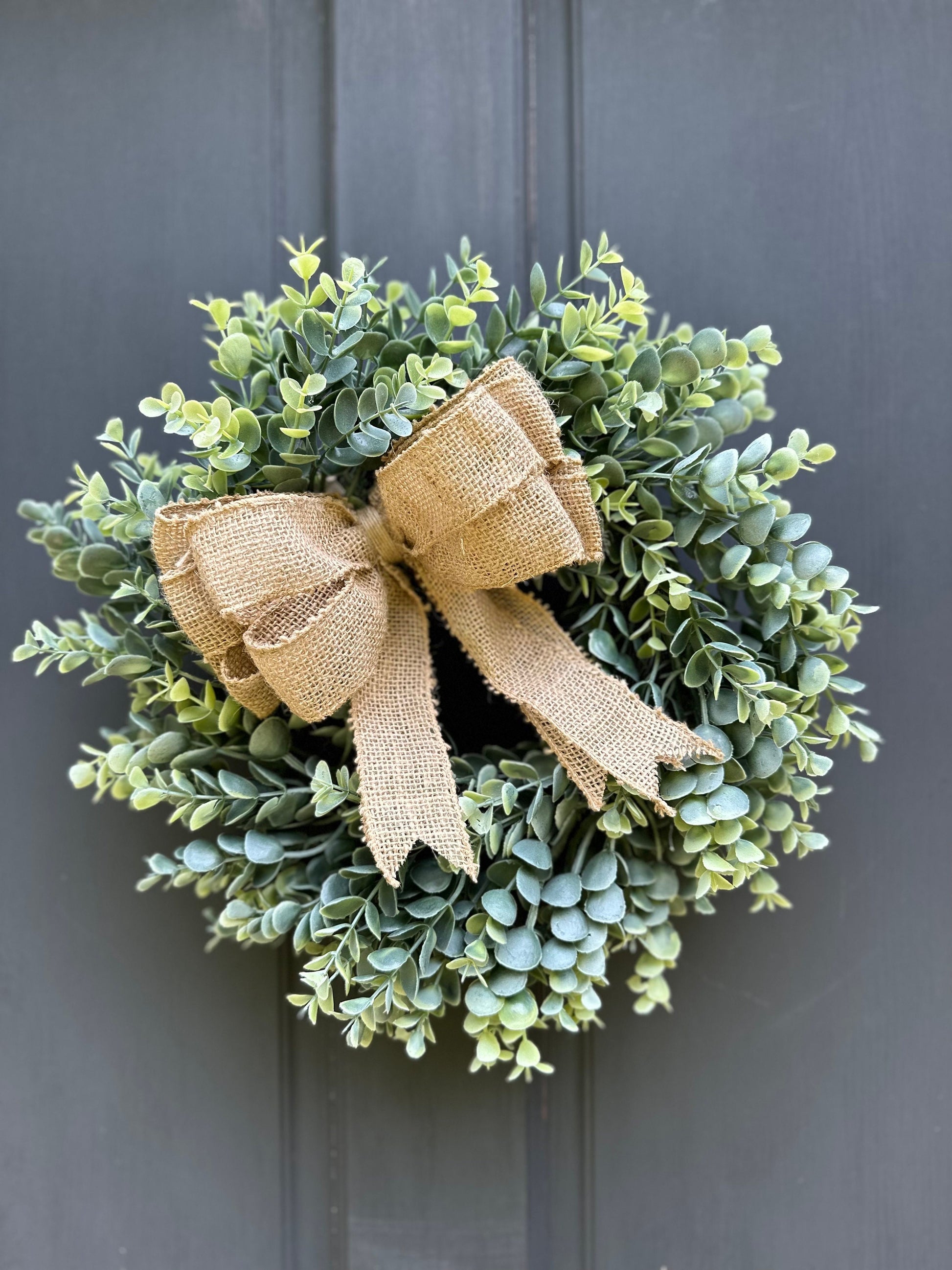 Eucalyptus Wreath, Wreath, Farmhouse Wreath, Green Wreath, Wreaths, Faux Eucalyptus Wreath, Door Wreath, wedding table