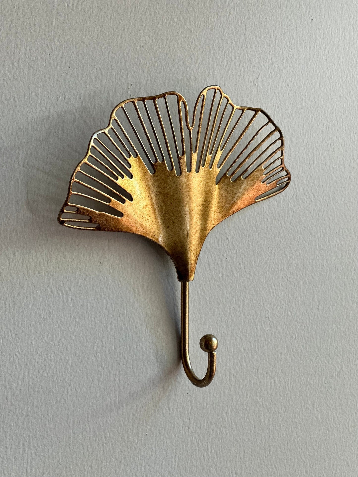 Gold copper chrome Bronze Ginkgo Leaf Metal Wall Hook, gold hook, towel hook, wall hook, Coat hook, flower hook, wall decor, nature decor