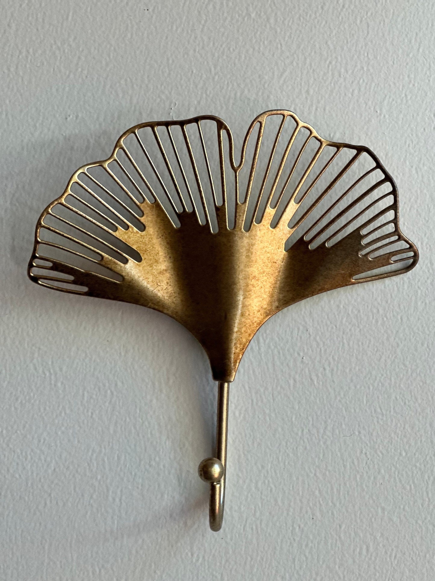 Nature decor, Gold Ginkgo Leaf Metal Wall Hook, gold hook, towel hook, wall hook, Coat hook, flower hook, wall decor, Dark Bronze hook