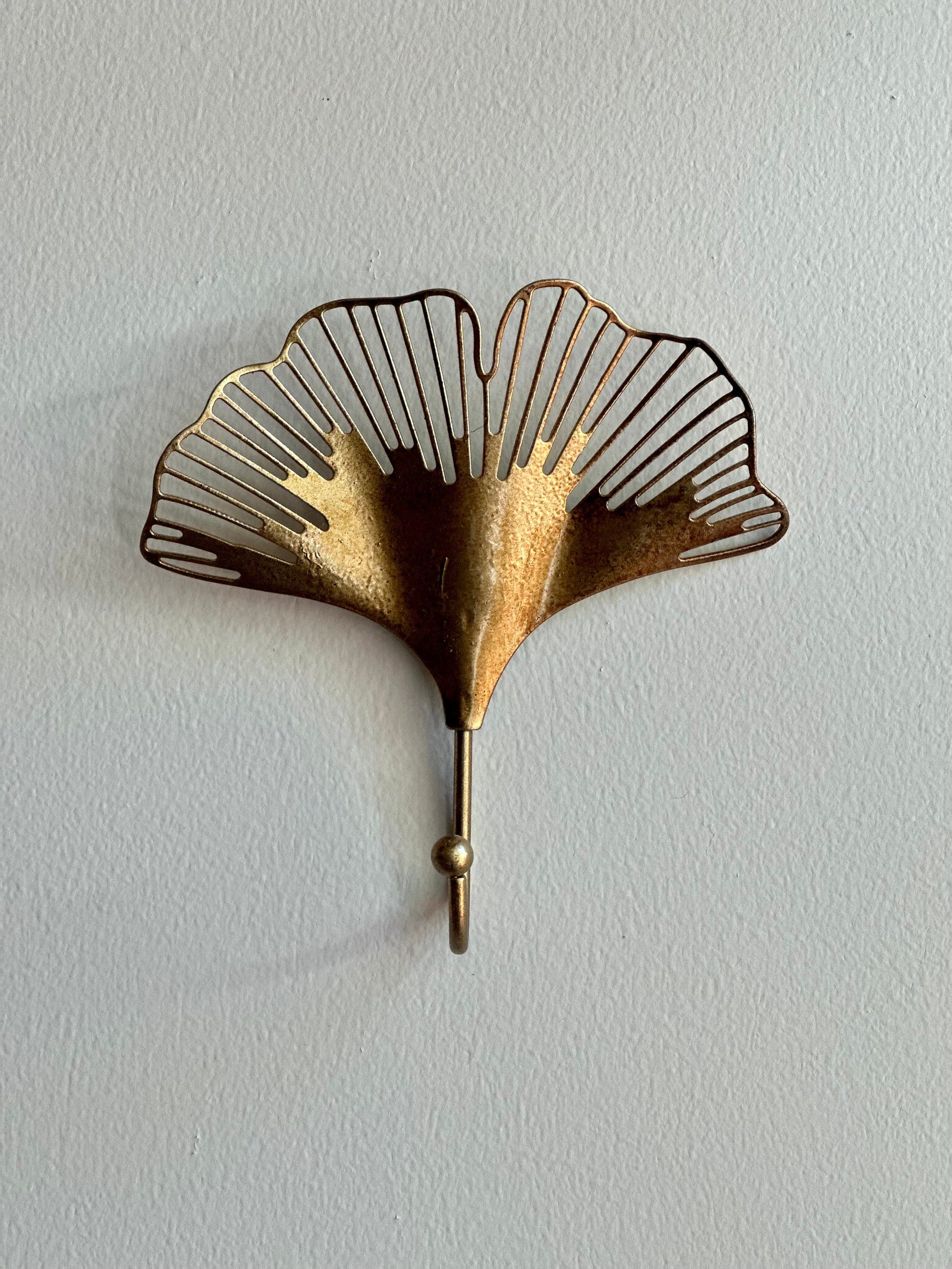 Gold copper chrome Bronze Ginkgo Leaf Metal Wall Hook, gold hook, towel hook, wall hook, Coat hook, flower hook, wall decor, nature decor