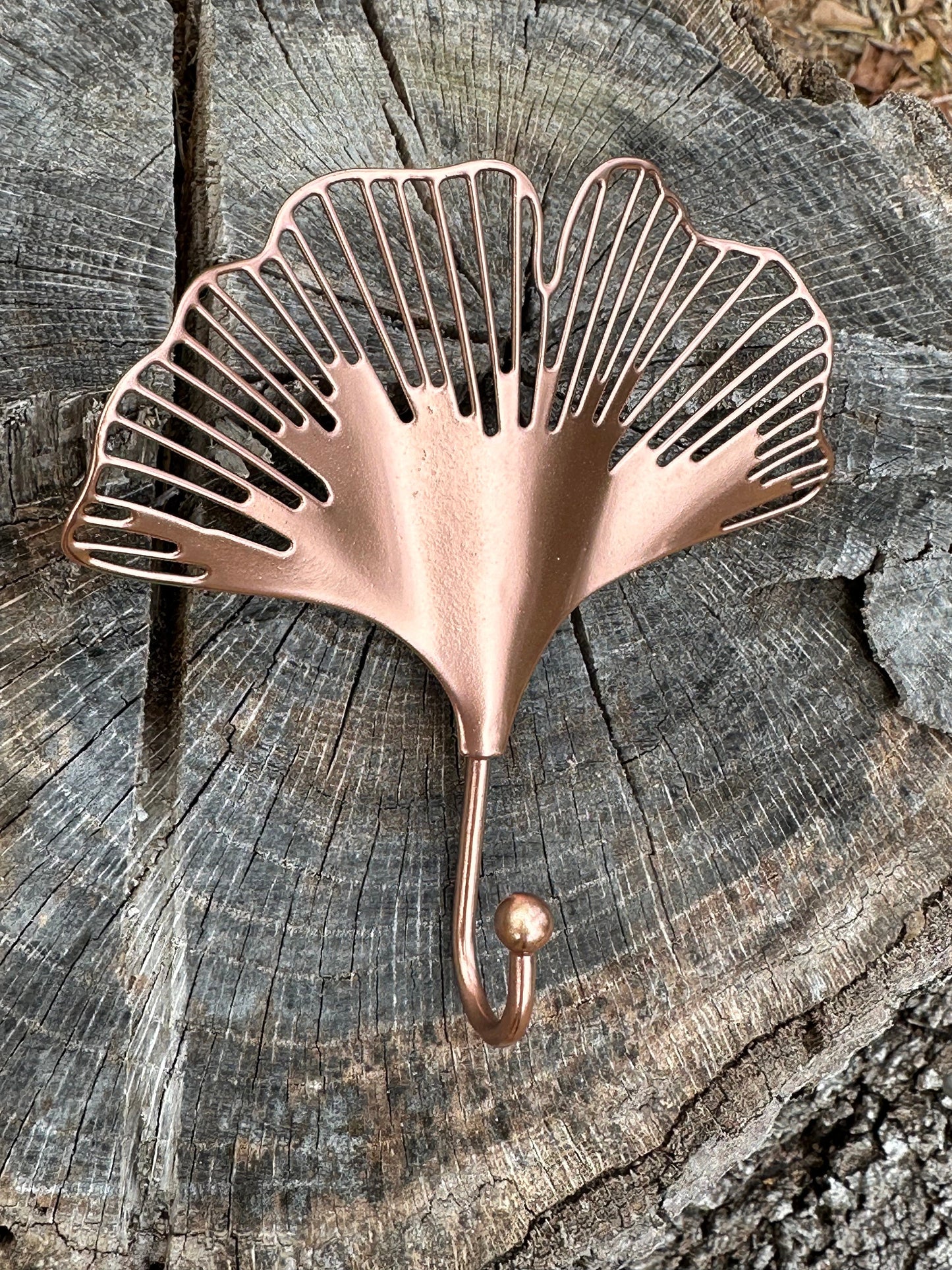 Gold copper chrome Ginkgo Leaf Metal Wall Hook, gold hook, towel hook, wall hook, Coat hook, flower hook, wall decor, nature decor