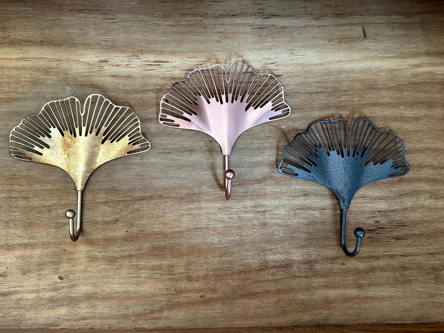 Nature decor, Gold Ginkgo Leaf Metal Wall Hook, gold hook, towel hook, wall hook, Coat hook, flower hook, wall decor,