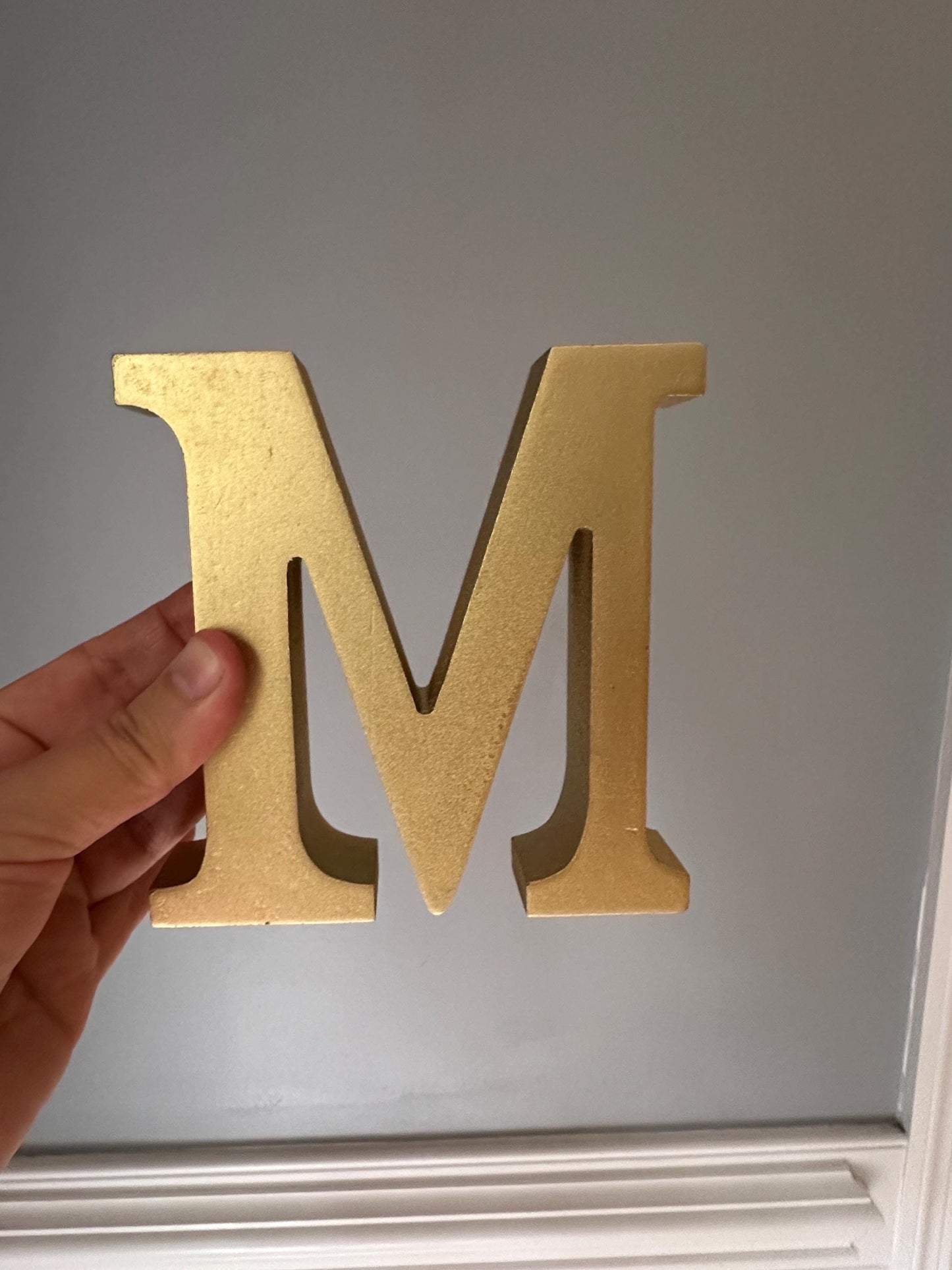 SALE/ Gold letters/ Wood Letter ABC/ 5-6" Letters/ 5 inch letter/You pick Letter/Wedding Decor/Rustic/ Initials/SHELF Letter/Industrial