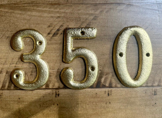 Pick color House numbers/FREE SCREWS/Office/ 0, 1,2,3,4,5,6,7,8,9 /Retro Cast Iron Numbers/ Address Numbers/Modern Number/Gold numbers