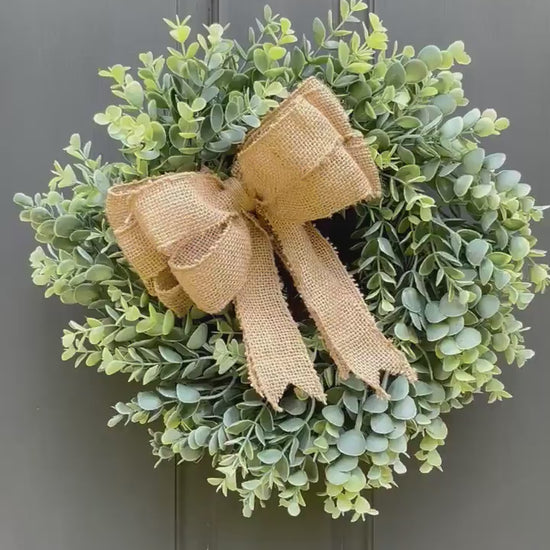 Eucalyptus Wreath, Wreath, Farmhouse Wreath, Green Wreath, Wreaths, Faux Eucalyptus Wreath, Door Wreath, wedding table