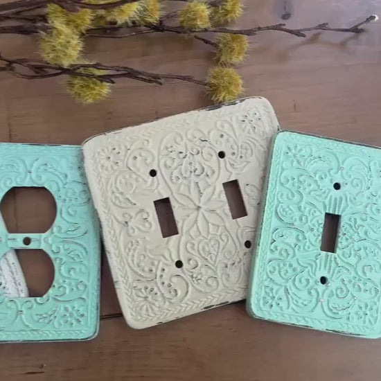 SALE/Metal  Double Light Switch Cover/single light switch cover/Nursery/Bedroom/Light Switch Plate/Pick color/Outlet Cover/