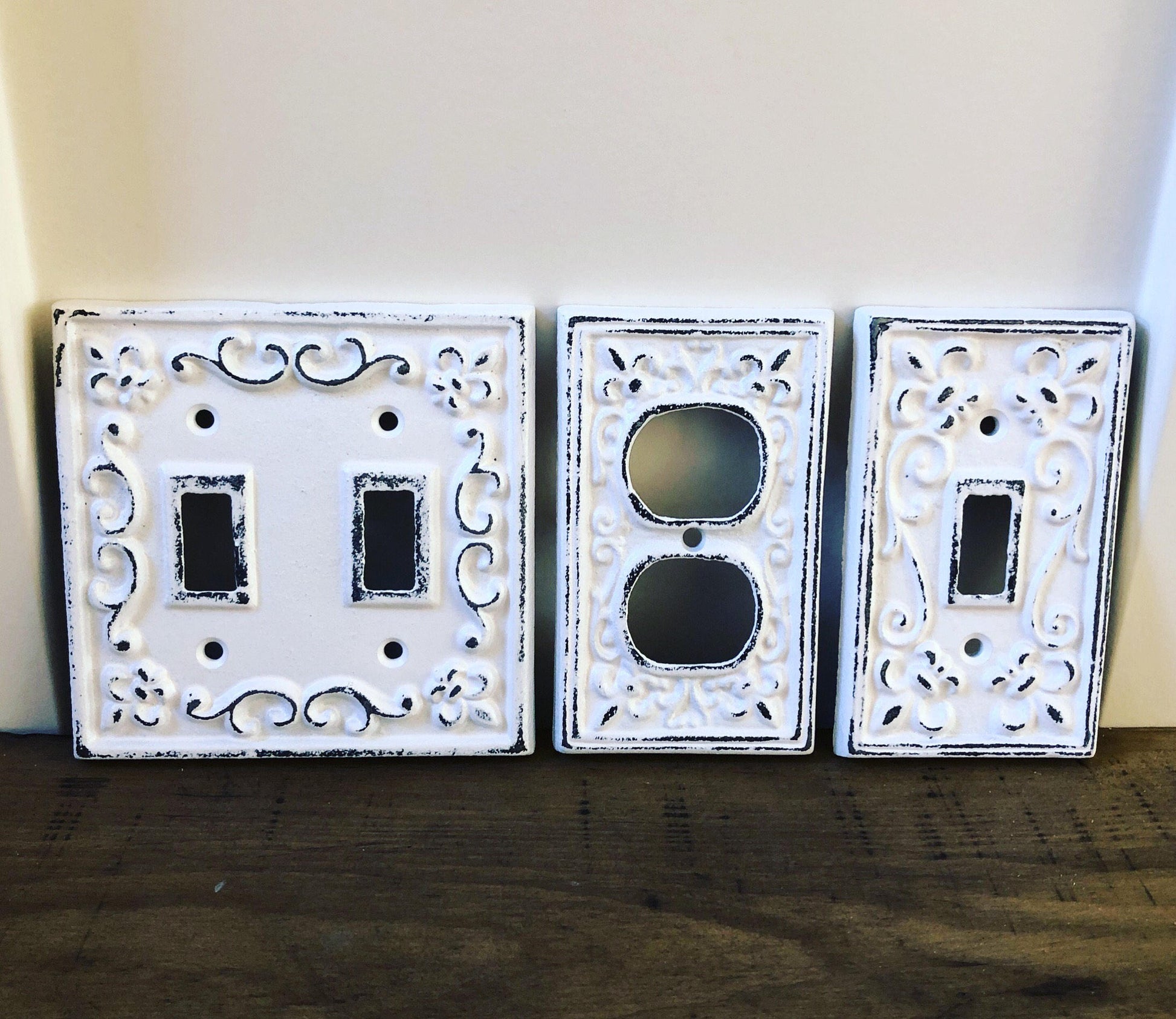 Outlet covers/Cast Iron Double Light Switch Cover/single light switch cover/Nursery/Bedroom/Light Switch Plate/Pick color/Outlet Cover/