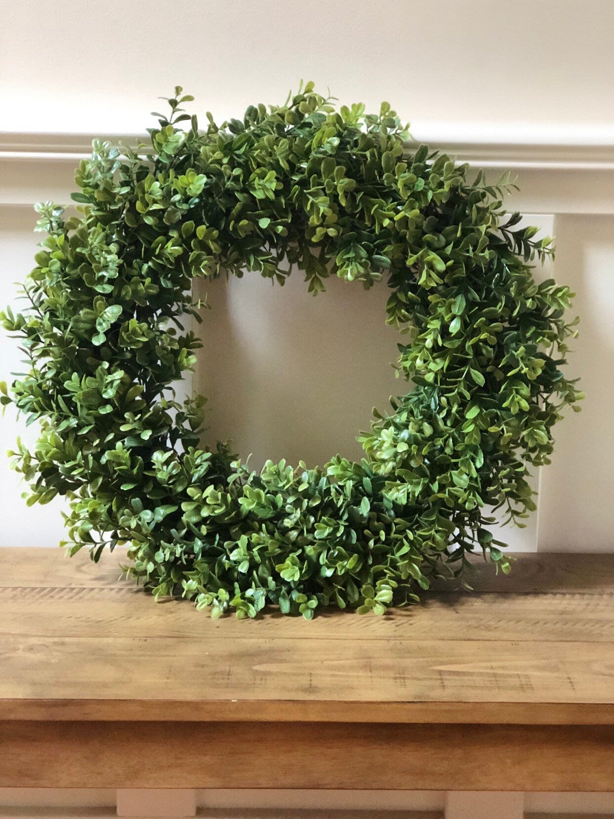 SALE,Farmhouse Wreath, Boxwood wreath, Wreath with initial, Green wreath, Personalized wreath,Housewarming gift, Fixer upper wreath