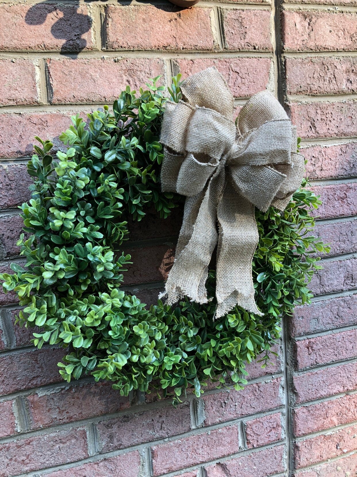 SALE,Farmhouse Wreath, Boxwood wreath, Wreath with initial, Green wreath, Personalized wreath,Housewarming gift, Fixer upper wreath