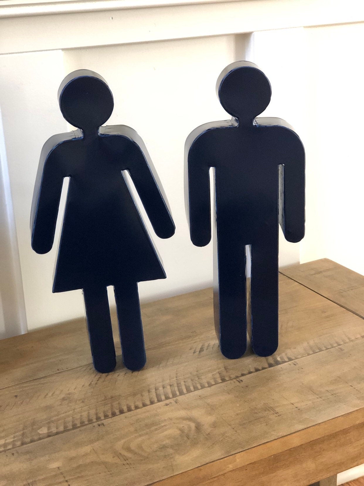 SALE/His and Hers bathroom sign/Boy and Girl bathroom sign/Metal Bathroom sign/Restaurant restroom sign/His ans hers sign/Potty sign
