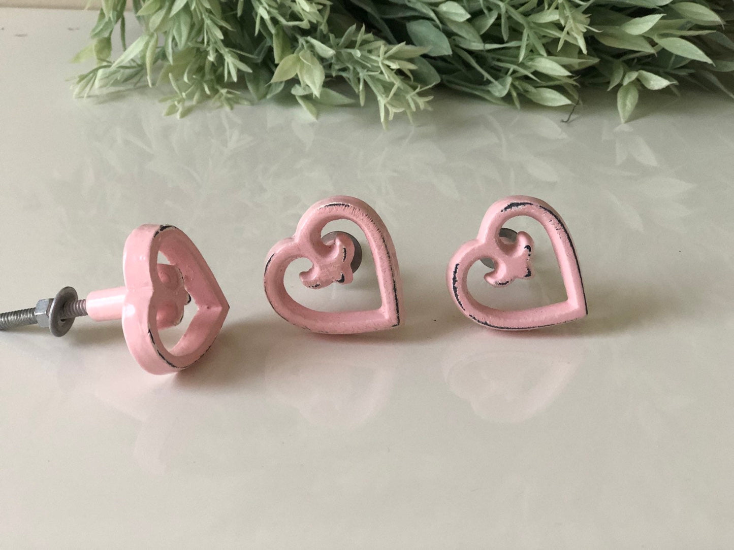Knobs/Metal Knobs/Heart Knobs/Shabby chic knobs/Metal Cabinet Knob/Drawer Pulls Drawer Knobs Cabinet Knobs