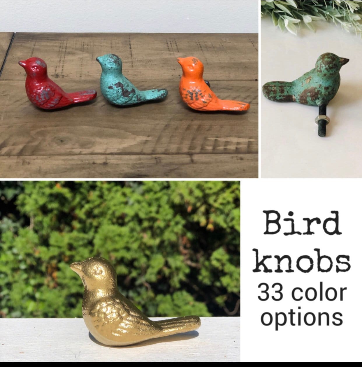 SALE/Bird metal Knobs/Bird Metal Knobs/pick COLOR/Shabby chic knobs/Bird Metal Cabinet Knob/Drawer Pulls Drawer Knobs Cabinet Knobs
