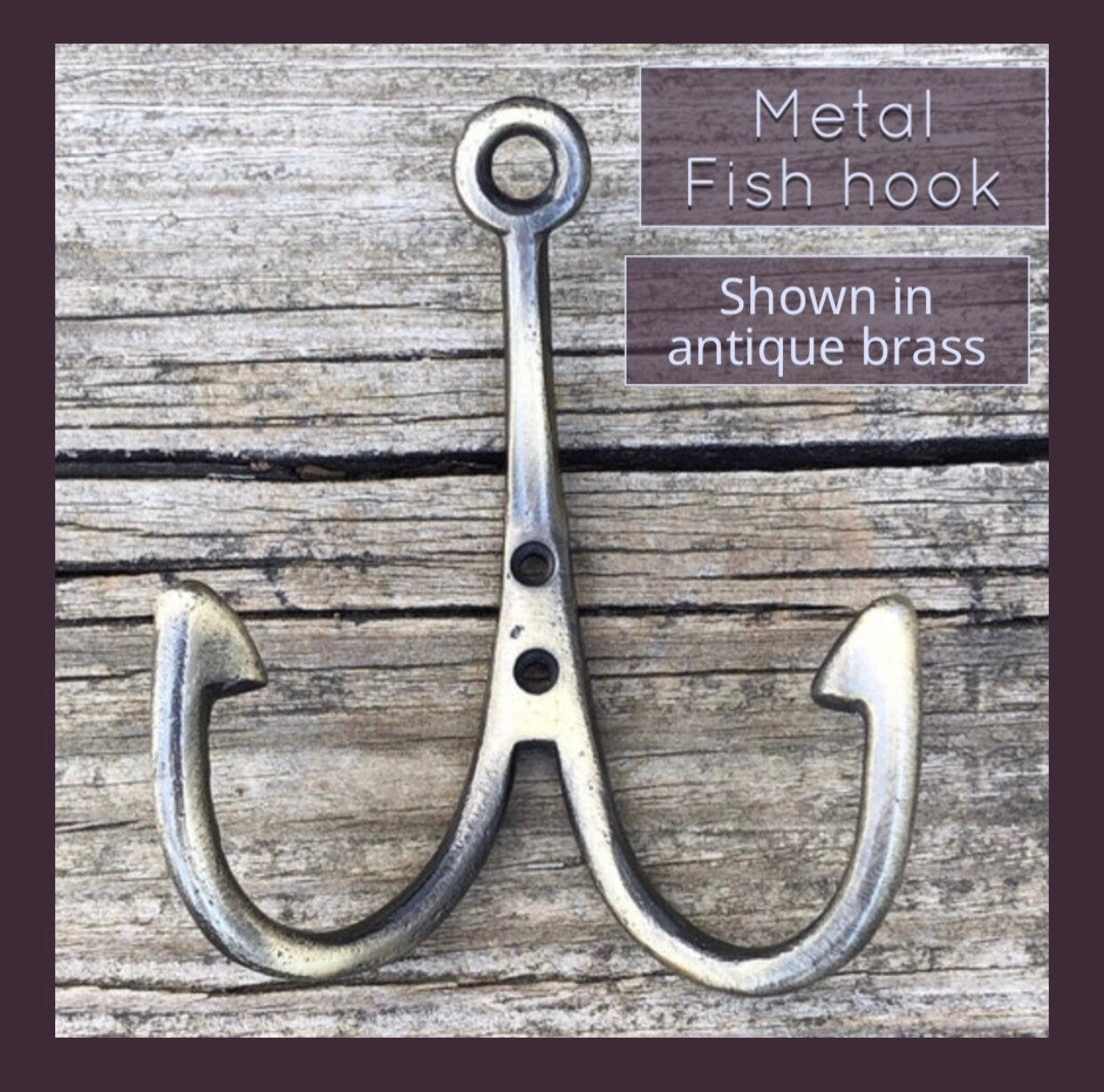 Fishing Style Hook, Lake House Decor, Metal fish Hook, Wall Hook, Towel Hook, Lake House Decor, Fishing, Beach House Decor,