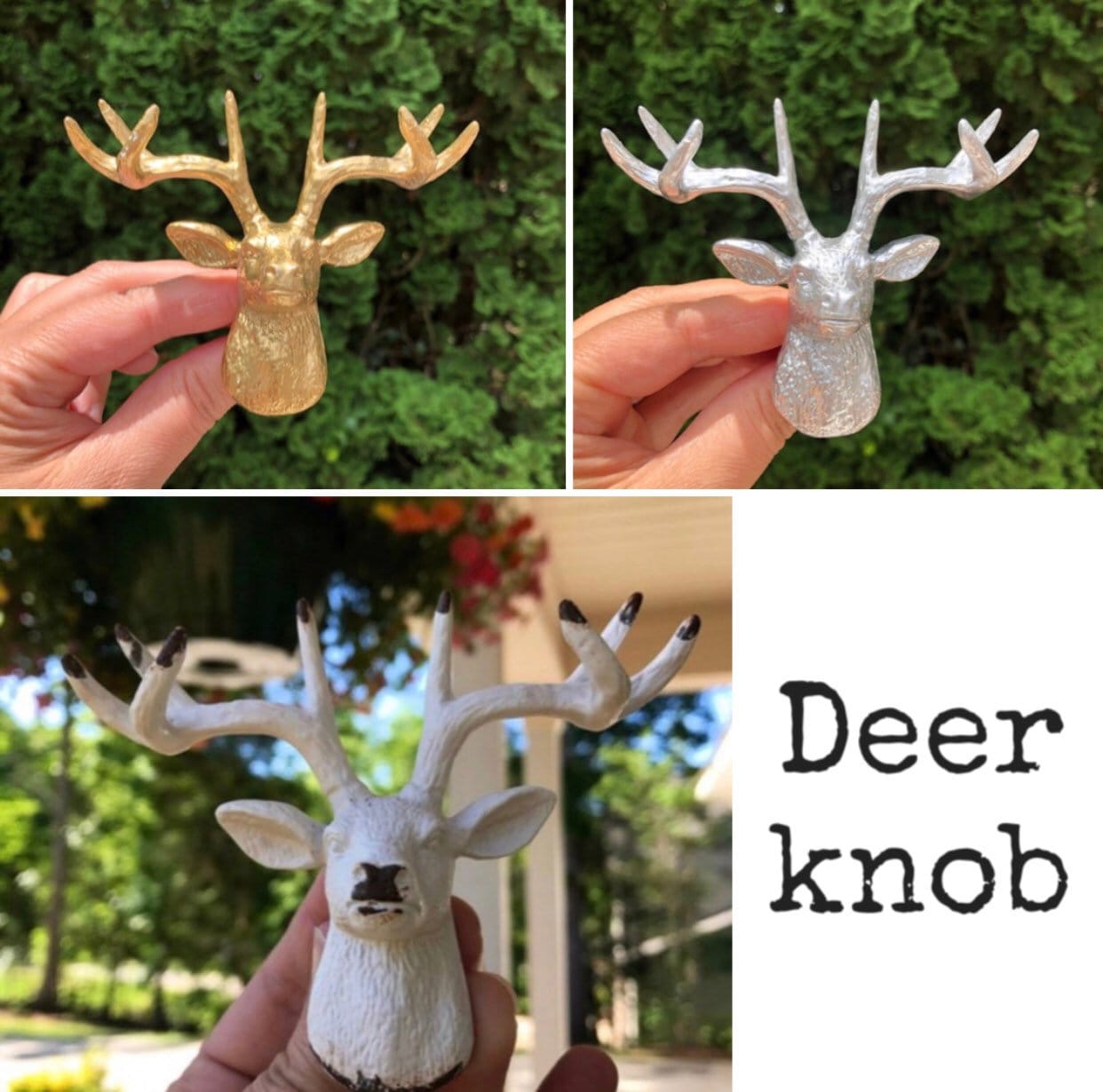 SALE/Deer metal Knobs/Deer Metal Knobs/pick COLOR/Shabby chic knobs/Deer Metal Cabinet Knob/Drawer Pulls Drawer Knobs Cabinet Knobs