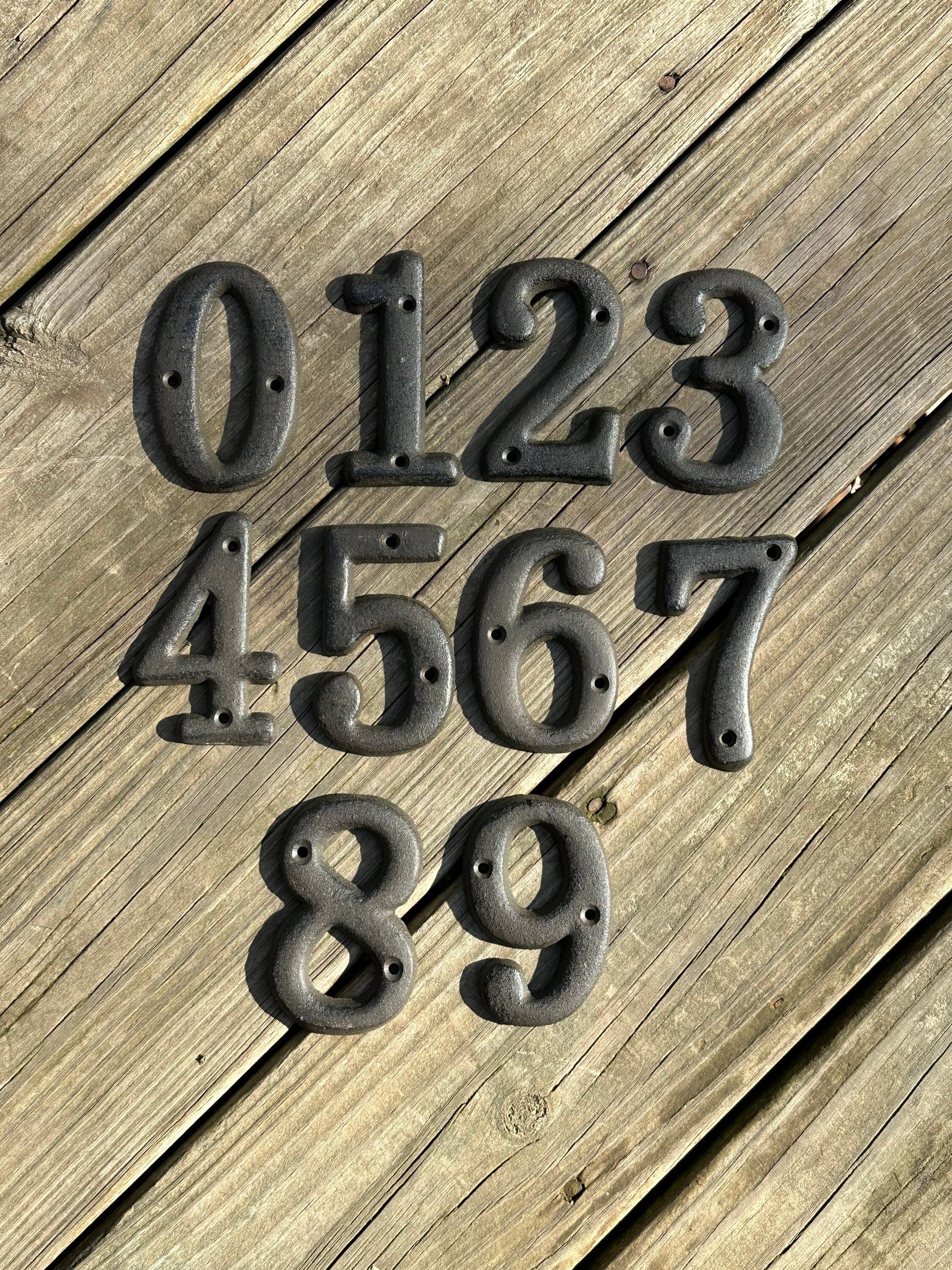 Retro Cast Iron house Numbers/Cast Iron House Numbers/Cast Iron Numbers/ Cast Iron Address Numbers/Iron House Numbers/Modern Numbers