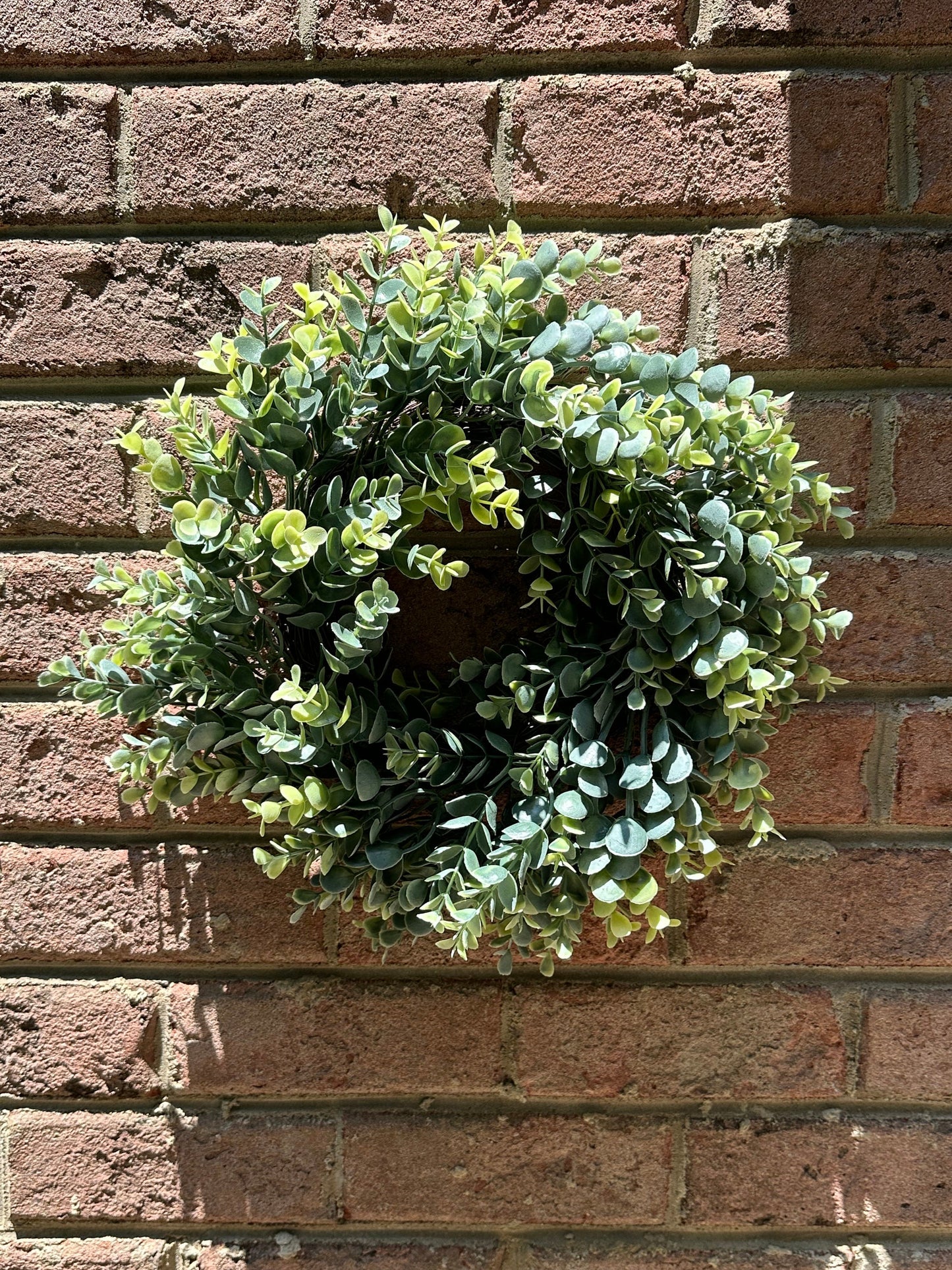Sale/Eucalyptus Wreath, Farmhouse wreath, Mini Farmhouse Wreath, Greenery Wreath, Year Round Wreath, Wall Decor, Wreath with burlap bow
