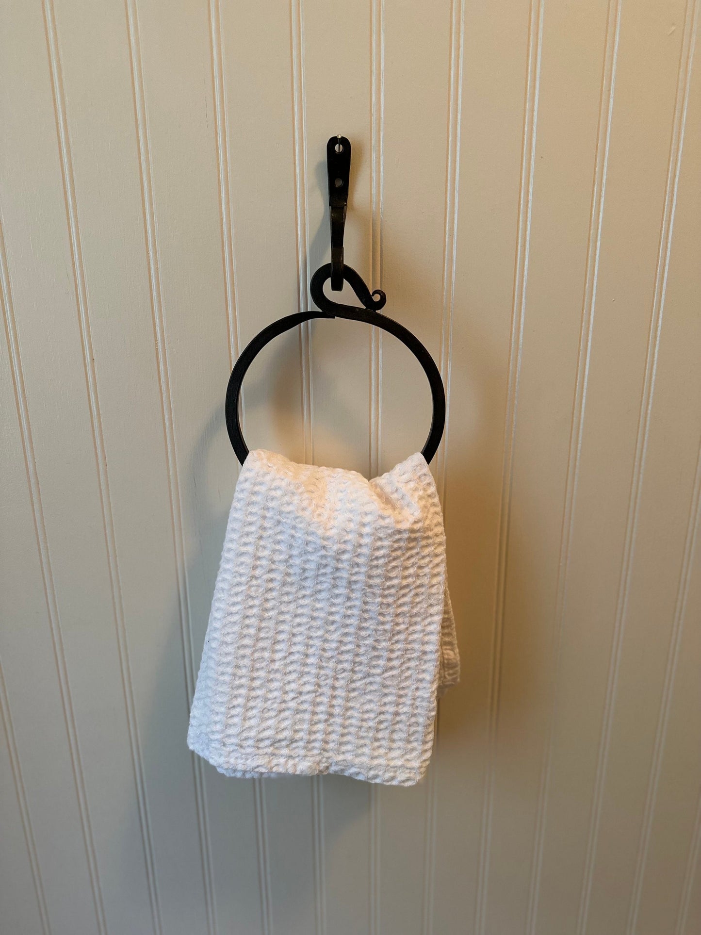 FORGED Metal Towel Ring/Towel Rack/Bathroom Decor/Metal Towel Ring/PICK COLOR/Farmhouse Bathroom/Towel Hook/Kitchen Towel Holder