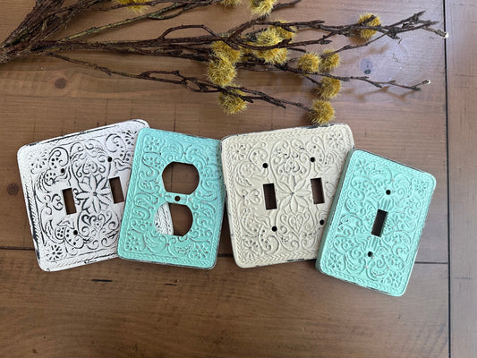 SALE/Metal Double Light Switch Cover/single light switch cover/Nursery/Bedroom/Light Switch Plate/Pick color/Outlet Cover/