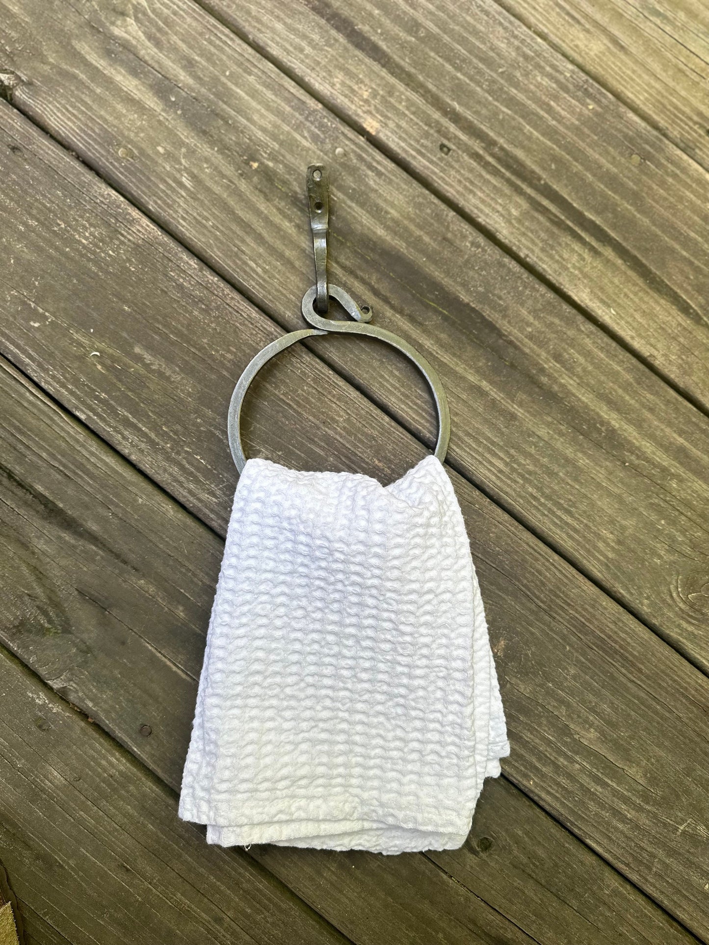 FORGED Metal Towel Ring/Towel Rack/Bathroom Decor/Metal Towel Ring/PICK COLOR/Farmhouse Bathroom/Towel Hook/Kitchen Towel Holder